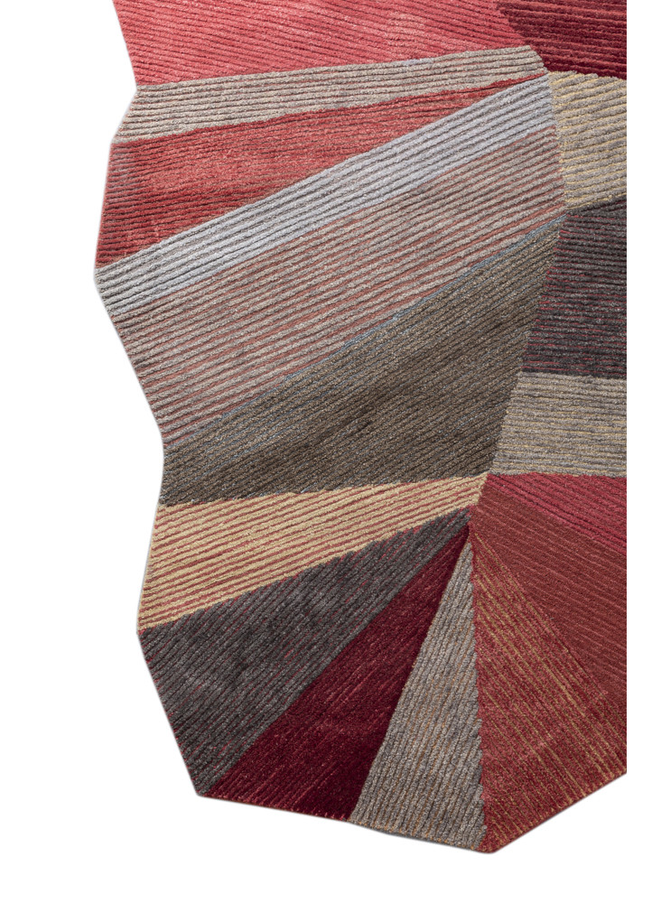 come around gold wool and viscose hand tufted Rug - Corner come around gold wool and viscose hand tufted Rug - Corner